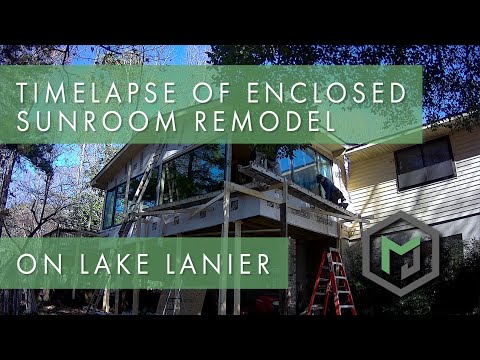 Enclosed Sunroom Addition on Lake Lanier